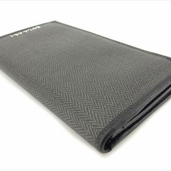 Bvlgari Wallet Purse Long Wallet PVC leather Mens Authentic Used T7671 - Picture 4 of 8